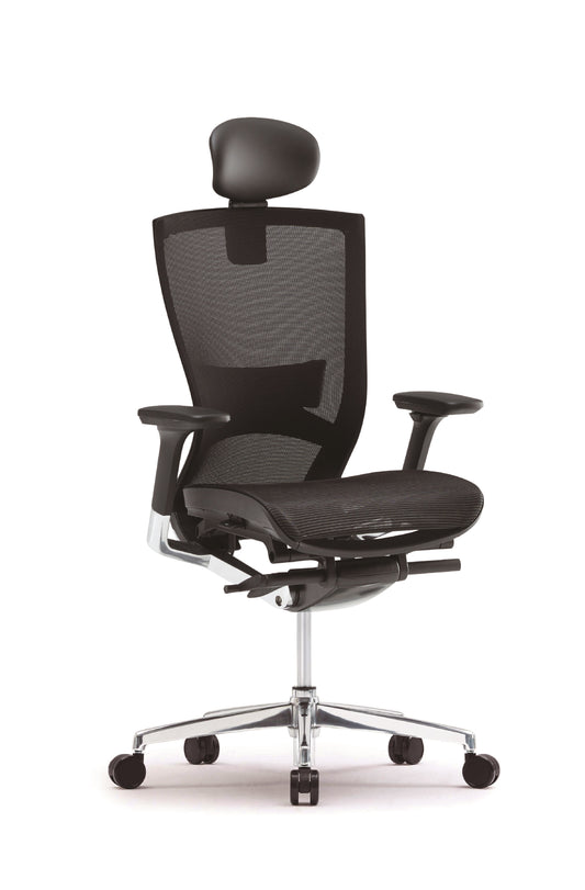 FURSYS T50 AIR Full Mesh Black Frame Ergonomic Office Desk Chair